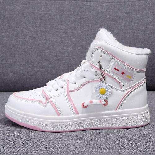 Brand Women Winter Fashion Casual Sneaker Quality Add Cotton Wear Resistant Female Warm Shoe Girl High Upper Snow Non-slip Shoes