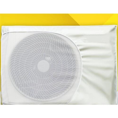 Outside Split Air Conditioner Case Protection Cover For Anti Snow Sunscreen Water Resistant Silver Coated Fabric