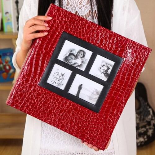 PU Leather Cover Interstitial Photo Album 5678-inch Family Photo Storage Book Large Photo Album