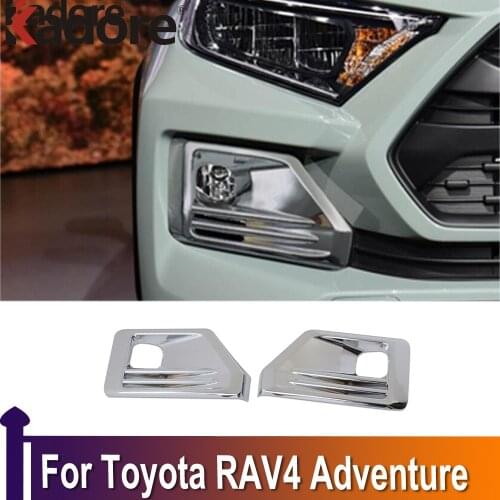For Toyota RAV4 RAV 4 Adventure 2019 2020 Chrome Front Foglight Fog Light Cover Trim Car Accessories