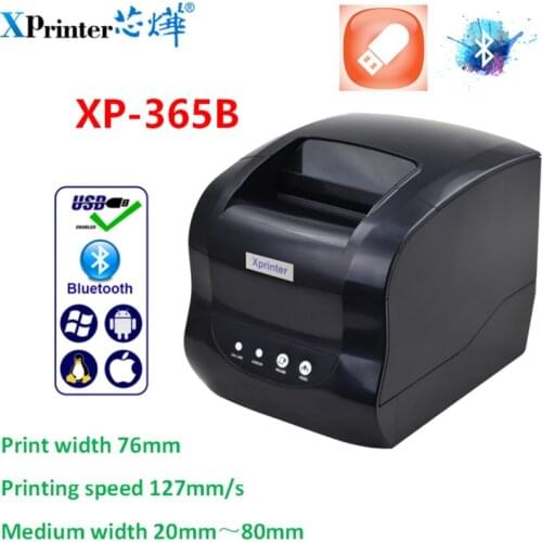 XP-365B bluetooth receipt Barcode Label sticker 58mm 80mm 100mm thermal Printer for mobile Android ISO Windows Linux systerm