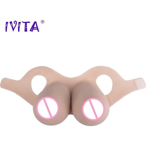 IVITA 10KG Realistic Silicone Breast Forms Fake Boobs Hot Sale Breast For Crossdresser Drag Queen Shemale Transgender Enhancer