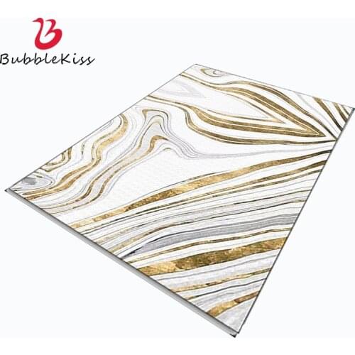 Bubble Kiss Carpet for Living Room European Style Abstract Gilt Line Pattern Bedroom Decor Rug Home Customized Bedside Mats New