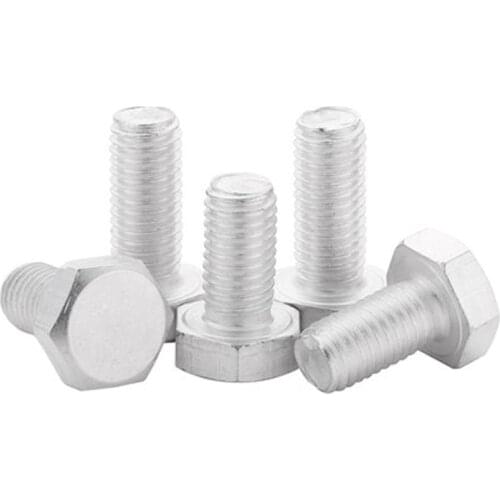 2pcs M8 6063 aluminum alloy external hexagon screws outer hex head bolts screw mechanical bolt 15mm-60mm length