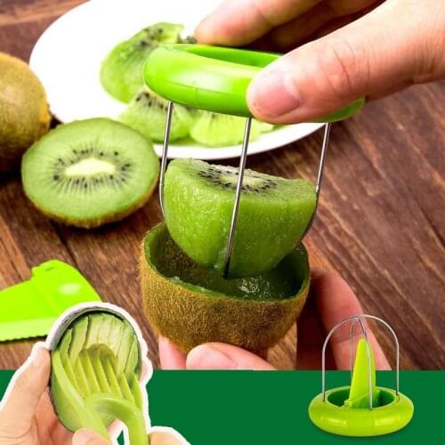 Hot Sale Mini Fruit Kiwi Cutter Peeler Slicer Kitchen Gadgets Tools Kiwi peeling tools For Pitaya Green