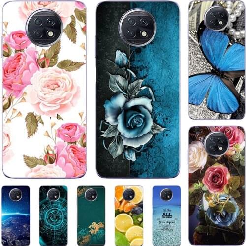 Fashion Flower Case For Redmi NOTE 9T 5G M2007J22 6.53" Cover Soft Silicone Cat Printing Capa Back Coque