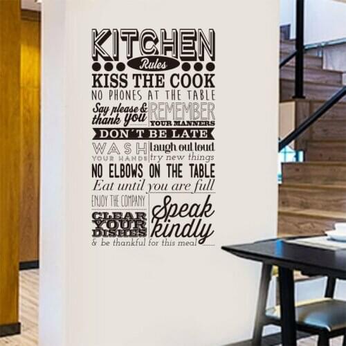 Kitchen Wall Decal Kiss Wall Chef Sticker Kitchen Mural Wall Decoration Removable Vinyl Family Carving Wall Sticker SP-042