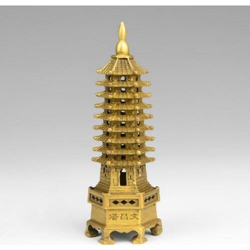Latest style pure brass sculpture dragon turtle gourd STATUE DECORATION Wenchang tower free shipping