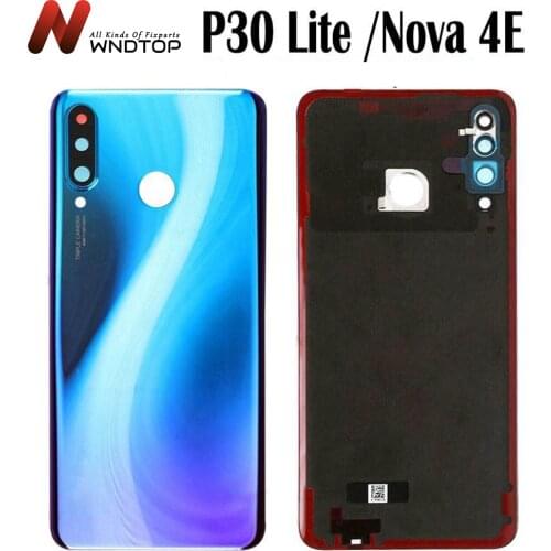 For Huawei Nova 4e Back Battery Cover Door Rear Glass Housing Case 6.15" For Huawei P30 Lite Battery Cover P30Lite Housing Case