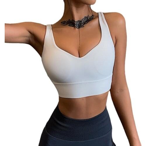 Peach Customized L Nude Feel Sports Underwear Womens Shockproof Push-up Yoga Vest Running Training Seamless Workout Bra
