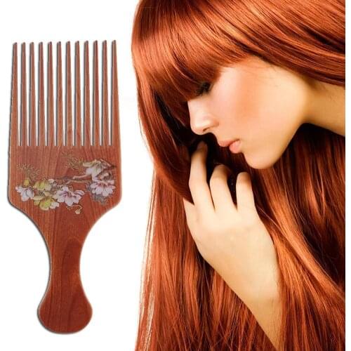 Retro Oil Hair Comb Fork Comb Hair Styling Texture Comb Long Tooth Plate Comb Bangs Shovel Comb Hairdressing Styling Tool