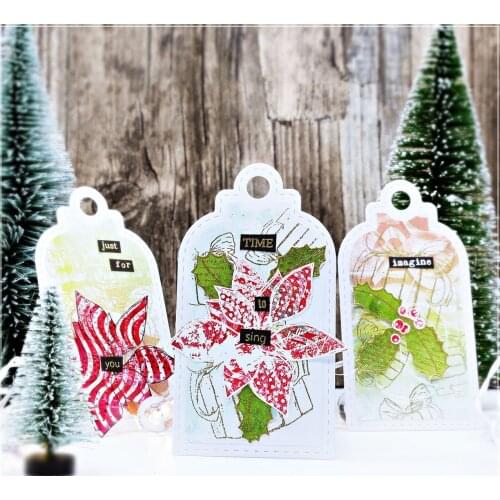 Christmas leaf stamp Clear Stamps for Scrapbooking Transparent Silicone Rubber DIY Photo Album Decor 1056