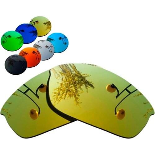 100% Precisely Cut Polarized Replacement Lenses for Flak Jacket Sunglasses Yellow Mirrored Coating Color- Choices