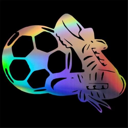 Soccer Ball and Shoes Sticker Car Laptop Bumper Window Vinyl Decal Room Decor