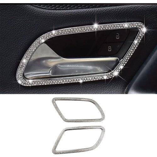 For Mercedes Benz CLA Class CLA180 CLA200 CLA220 2020 2021 Inner Door Handle Frame Diamond Trim Crystal Sticker Part Refit