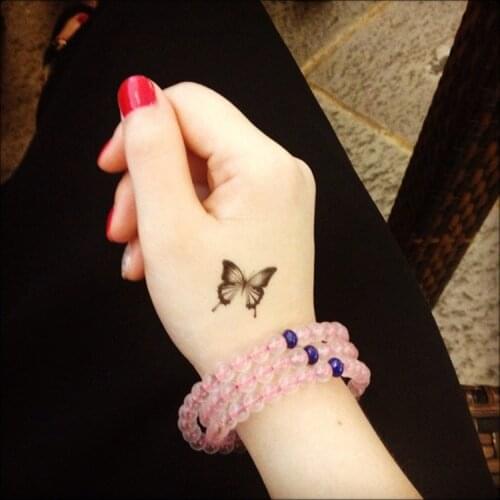 Waterproof Temporary Tattoo Sticker Butterfly Flower Small Body Art Fake Tatto Flash Tatoo Chest Neck Hand Foot for Men Women