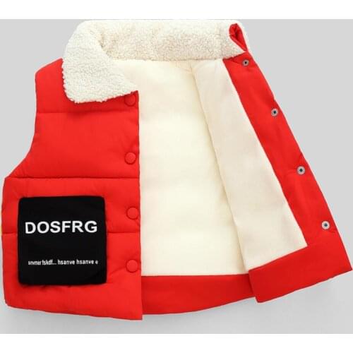 Infant Waistcoat Children Outerwear Winter Coats Kids Clothes Warm Hooded Cotton Baby Boys Girls Vest For Age 1-6 Years Old