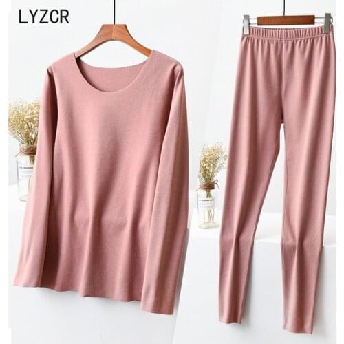 Winter Two Pieces Set O Neck Tops and Velvet Pants Women 2021 Mid Waist Warm Pants Set Woman 2 Pieces Long Sleeve Top Slim