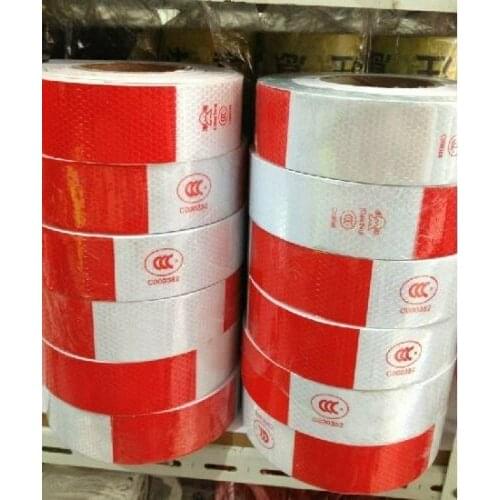10PCS Foot Roll Reflective Conspicuity Tape wihte red 3mx5cm