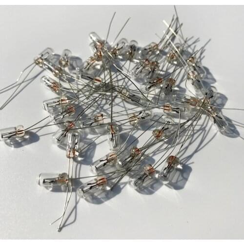 3mm 4mm 5mm T3 T4 T5 Refitting Indicator Lamp Tungsten Transparent Meter Long Feet 24V Mini Bulb Light For Automobile