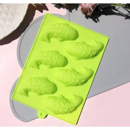 6 Lianyu Silicone Mold Carp Pudding Mousse Gel Mold Cake Mold Baking Tool Ice Cube Eating Ice Tray Aromatherapy Plaster Mold
