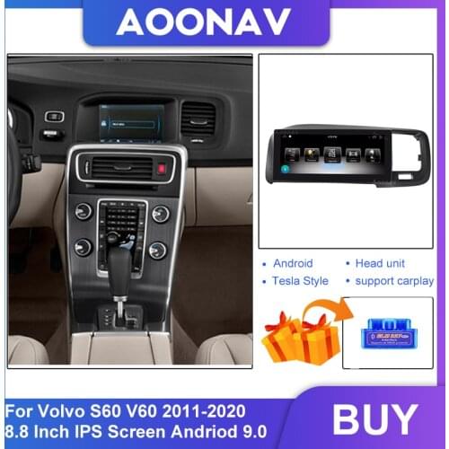 PX6 Car Radio 2 Din Android9 HD Touch Screen GPS Navigation For Volvo S60 V60 2011-2020 Auto Stereo Receiver Multimedia Player