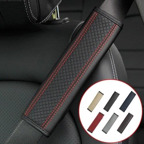 Car accessories seat belt PU Leather Safety Belt Shoulder Cover Breathable Protection Seat Belt Padding Pad Auto Interior Access