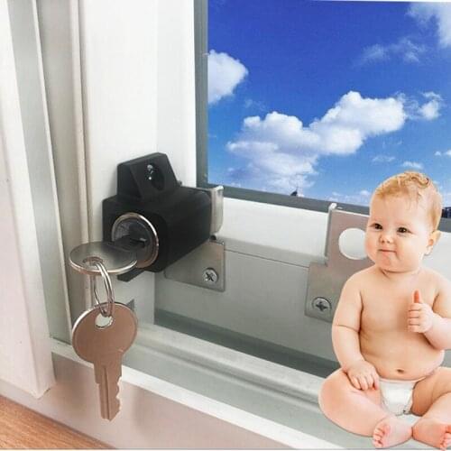 Free Shipping 5PCS Sliding Door and Window Locks Baby Children Safety Prevent Limit Lock Black / White