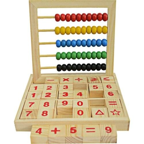 Kids Early Education Toys Wooden Abacus Children Counting Number Alphabet Letter Blocks Early Montessori Learning Toy Gift