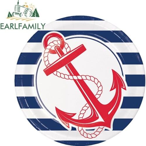 EARLFAMILY 13cm x 13cm for Anchor Life Buoy Scratch-proof Waterproof Decal Motorcycle Custom Printing Vehicle Car Stickers