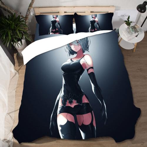 Edredon Anime Sexy Girl 2B Bedding Sets Duvet Cover Home Textile Single Queen King Size Bedding Se Pillow cases Bed Linen