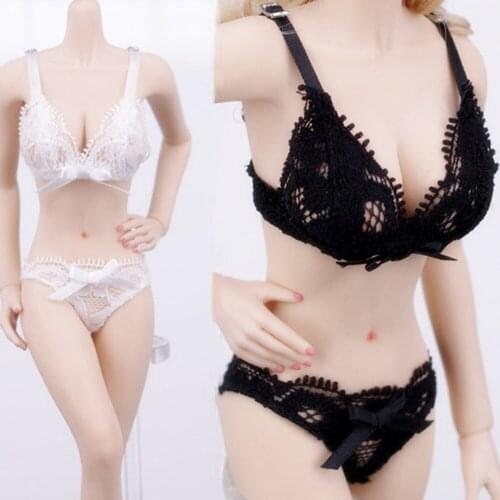 1/6 Scale Sexy Woman White Erotic Underwear Female Lace Underwear Lace Panties Playing Toy for 12" Action Figure Body Accessory