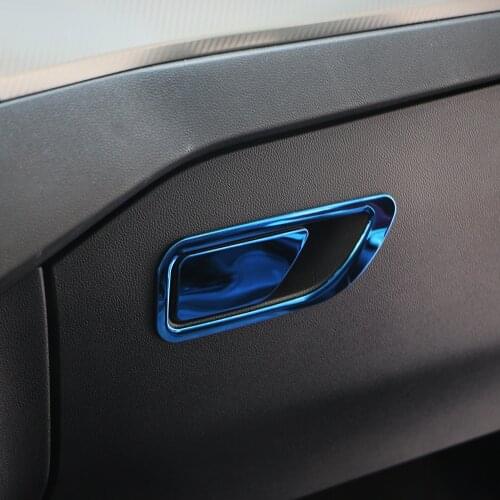 Car Glovebox Door Handle Cover Trim Fit for Ford Focus 2019 Stainless Steel Interior Glove Box Handle Cover Stickers Car Styling