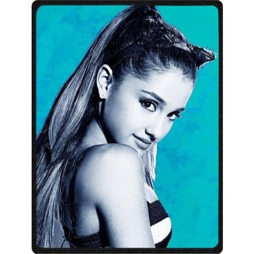 New Customized Soft Warm Blanket Coral Fleece Throw Travel Blankets Ariana Grande Printed Kids Baby Blanket