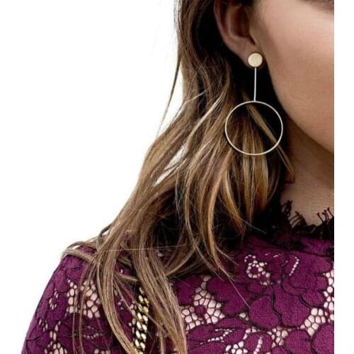 New Hot Earring Geometric Round Earrings Trend Personality Earrings Fashion Jewelry Oorbellen Brincos Earrings For Women