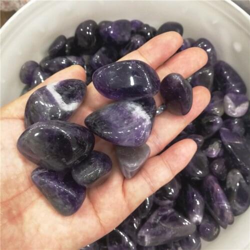 Wholesale 100g Natural Large Amethyst Gravel Ore Tumbled Stones Crystal Healing Specimen Gemstones Natural