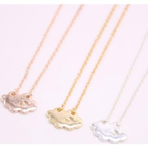 Abstract cloud finches pendant necklace Birds in the cloud pendant necklace designed for women