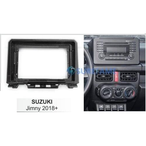 9 inch Car Fascia Radio Panel for Suzuki Jimny 2018+ Dash Kit Install Facia Plate Stereo Console Bezel Adapter Cover Trim