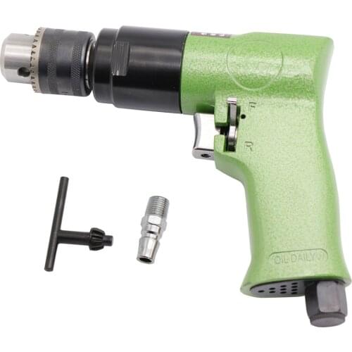 3/8" Pneumatic Air Drill Guns Z00A 1800RPM High-speed Cordless Pistol Type Air Drill Reversible Tools for Hole Drilling