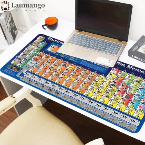 Periodic Table of The Elements Large mouse pad Desktop Keyboards Mat for Gamer Computer Laptop Rubber speed Gaming mousepad Mat