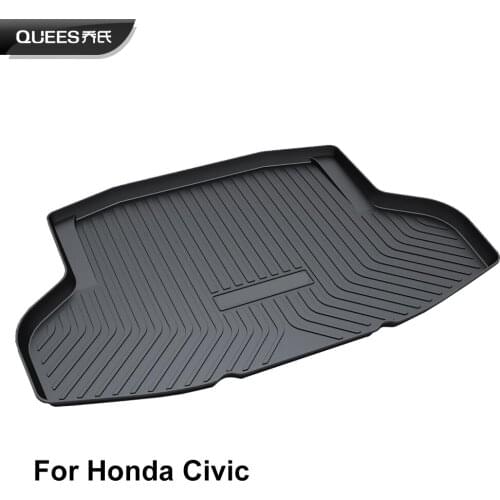 QUEES Custom Fit Cargo Liner Carpet Tray Floor Mat for Honda Civic 10th Generation 2016 2017 2018