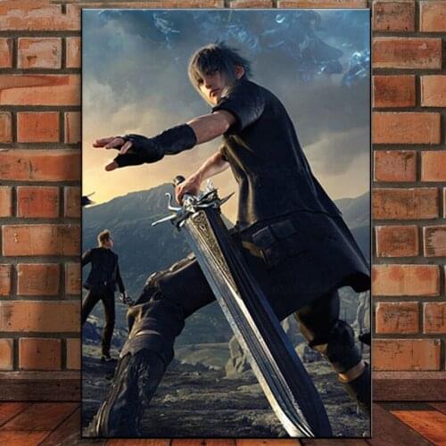 Frame Final Fantasy Game Poster Painting Home Decoration Cartoon Poster Wall Art Pictures boy room poster