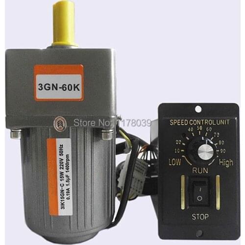 15W AC gear motor Reduction ratio 1:10 140 rpm,Single-phase 220V variable/Constant speed motor,Motor governor Controller,J17193