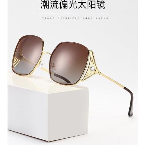 Luxury Big Square Steampunk Oversized Polarized Diamond Top Bling Sunglasses