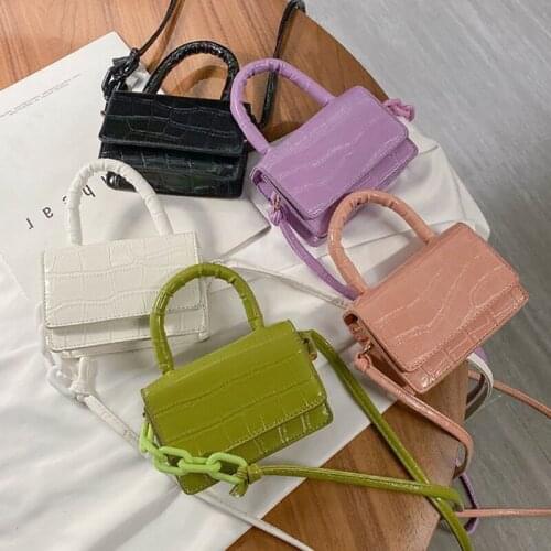 Crocodile Pattern Shoulder Bag For Women 2021 Luxury Crossbody Bags Designer PU Leather Handbags Mini Pures Female Messenger Bag