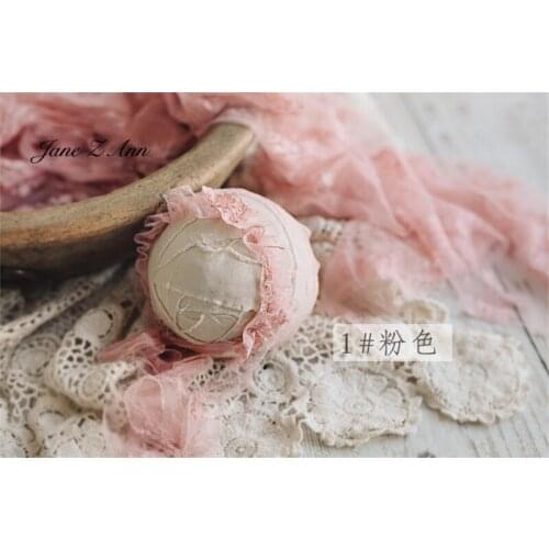 Jane Z Ann Light super Soft Elastic lace hat + wrapping 2pcs setsNewborn Photography Props studio shooting accessories