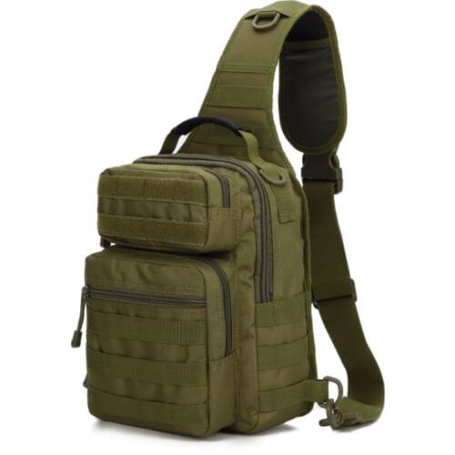 Tactical Nylon Backpack Military Army Molle Shoulder Bag Outdoor Bag Climbing Hiking Camping Hunting Waterproof Chest Bag