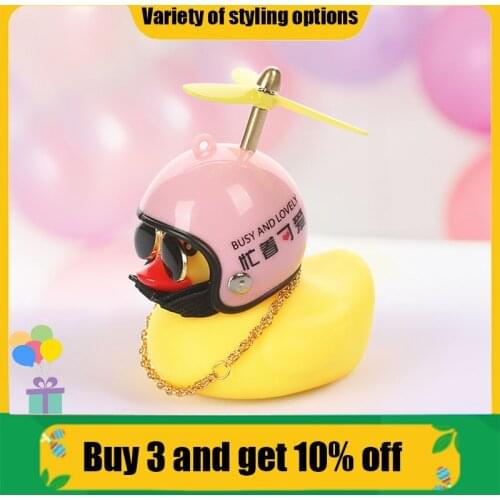 Bicycle Light Cartoon Little Yellow Duck Helmet Head Light Shining Duck Bicycle Warning Bells Handlebar Bicycle Accessories