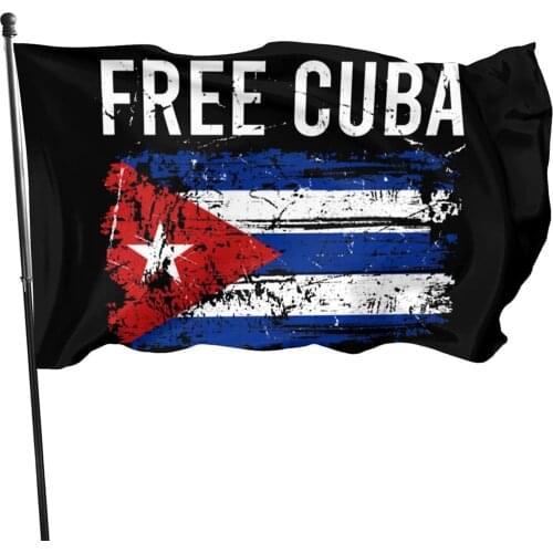 Vintage Free Cuba Retro Cuban Flag,3x5 Ft Banner Outdoor Indoor Decor Garden Flag Sign Polyester Fashion Breeze Flag