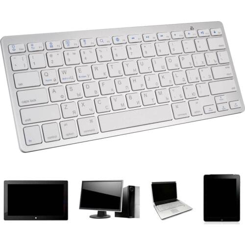 Vococal Portable Russian Wireless Bluetooth Keyboard Key Board Keypad for Windows Android IOS Tablet Laptop Dell Lenovo Xiaomi